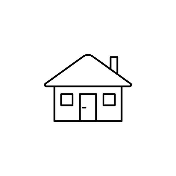 房屋建筑图标：用于UI和UX的极简线条房屋矢量图标，可用于网站或移动应用图片下载