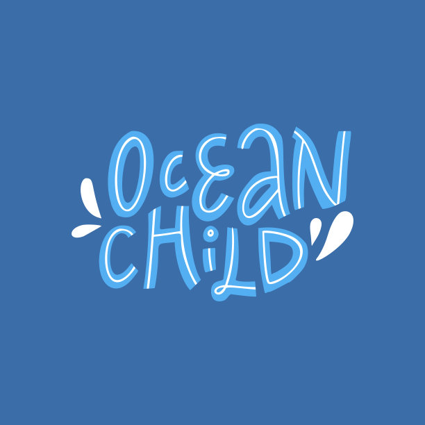 洋子平手绘矢量字母图片下载