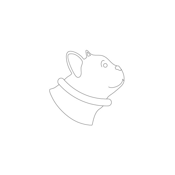 搞笑线风格图标的法国斗牛犬不同的设计。可爱的家庭狗涂色书。图片下载