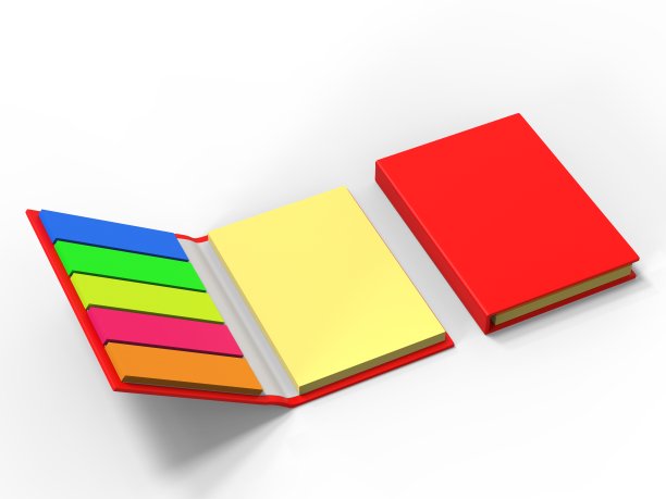 空白迷你便利贴笔记本模拟和品牌。3 d渲染插图。图片下载