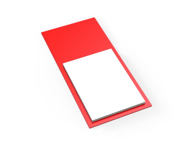 空白磁性记事本冰箱磁铁记事本。3d渲染插图。图片下载