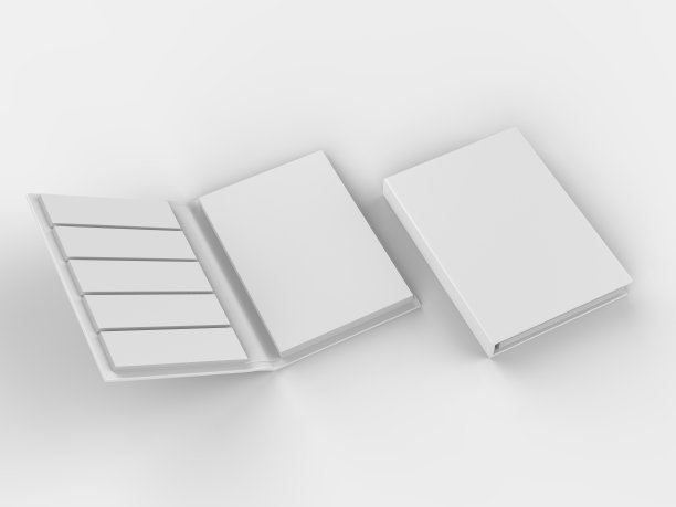 空白迷你便利贴笔记本模拟和品牌。3 d渲染插图。图片下载