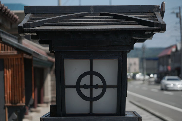 北海道灯笼“安东”的老仓库照片图片下载