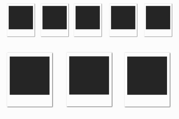 照片拼贴孤立的白色背景图片下载