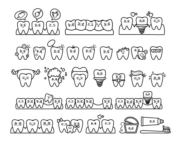 卡哇伊的牙科保健图片下载