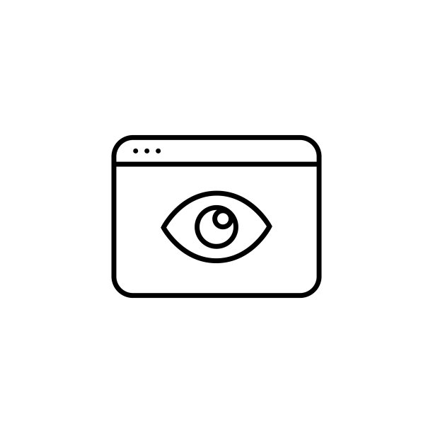 简易视觉线条图标图片下载