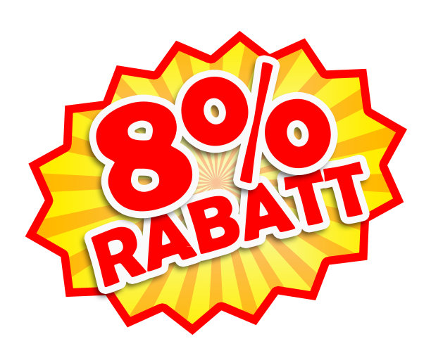 德国折扣标签8%图片下载