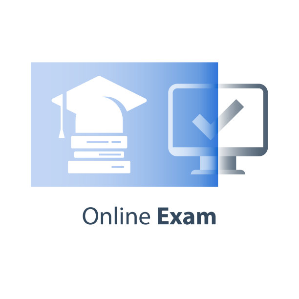 培训课程，毕业帽，高等教育，奖学金概念，矢量插图图片下载