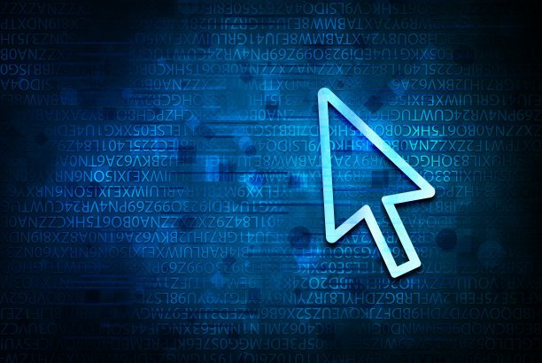 光标图标抽象蓝色背景插图设计图片下载