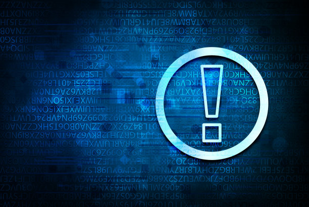 感叹号图标抽象蓝色背景插图设计图片下载