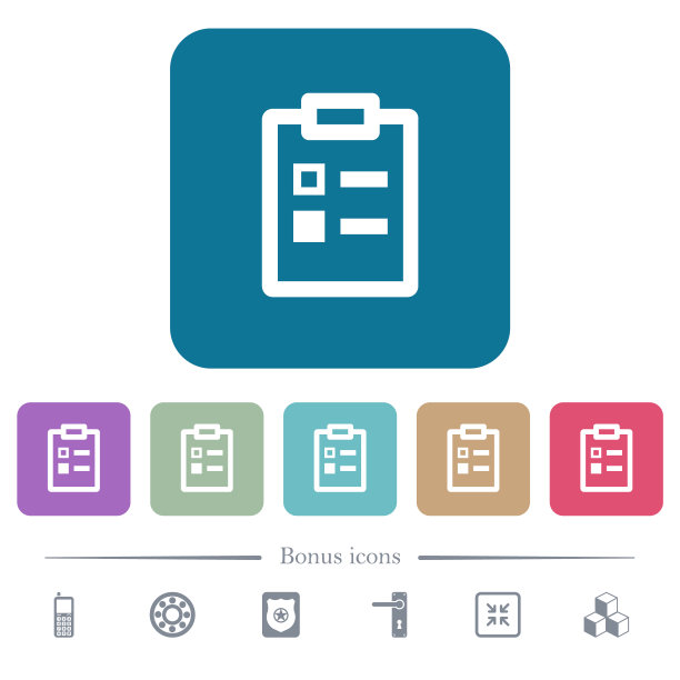 调查平面图标的颜色圆形方形背景图片下载