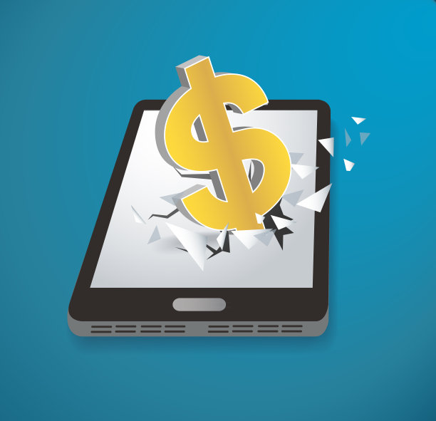 突破屏幕智能手机矢量图片下载