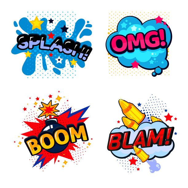 多彩的战斗背景与闪电图片下载