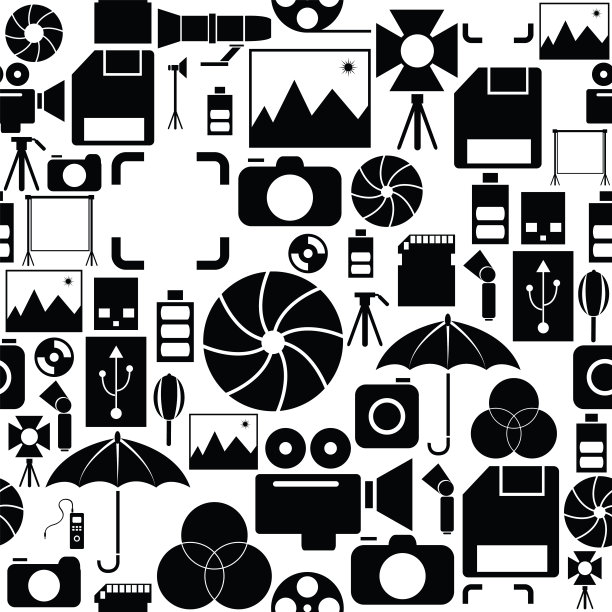 照片无缝模式背景图标。图片下载