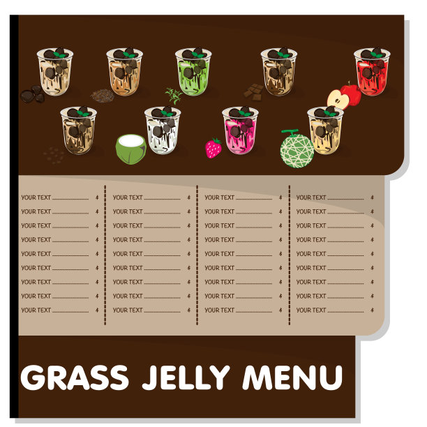 菜单草果冻图形模板图片下载