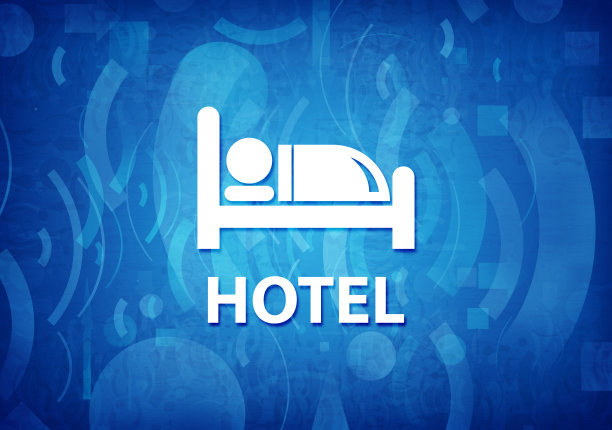 酒店青蓝背景图片下载