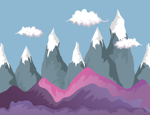 云与冰山漫游风景图片下载