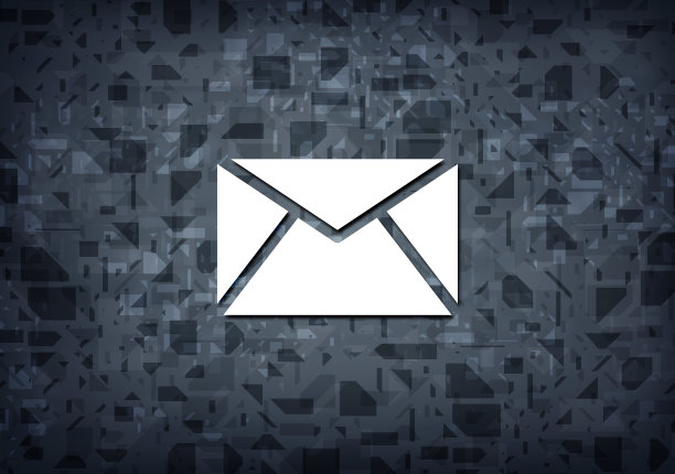 电子邮件图标黑色背景图片下载