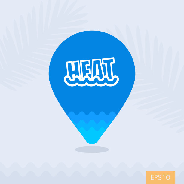 热引脚地图图标。夏天。假期图片下载