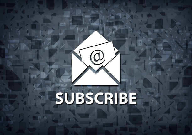订阅(新闻邮件图标)黑色背景图片下载