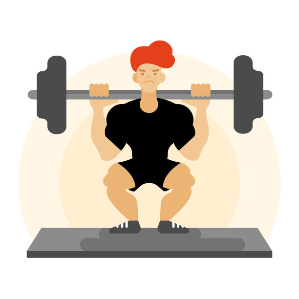 那个拿着杠铃蹲着的人图片下载