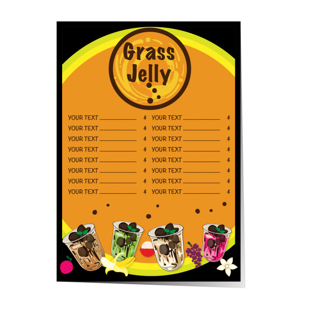 菜单草果冻图形模板图片下载