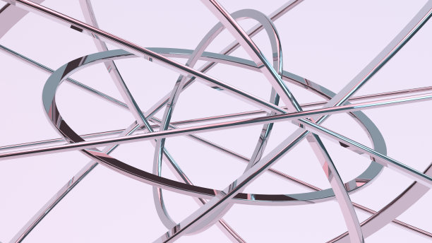 抽象的未来主义背景与金属环图片下载