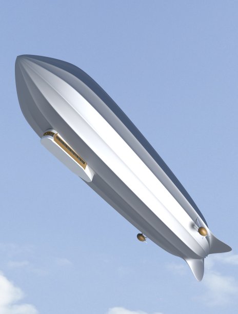 飞艇上白色,飞船、飞机、飞艇、3 d渲染。图片下载