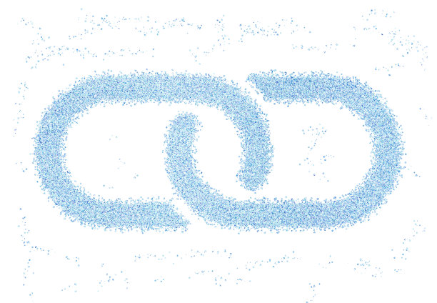 由蓝点组成的链图标图片下载