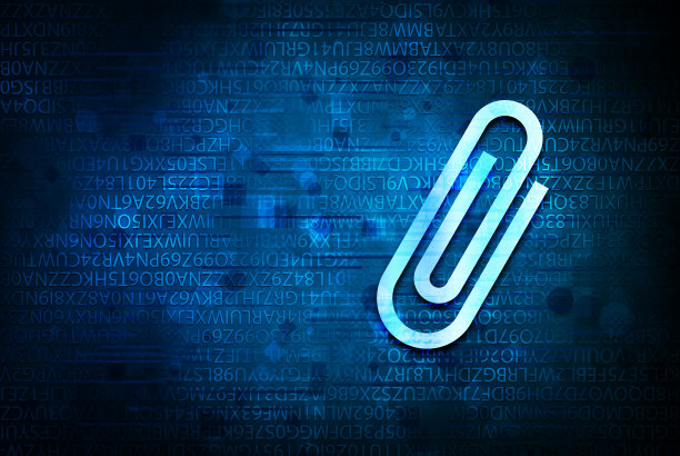 纸夹图标抽象蓝色背景插图设计图片下载