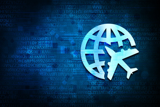 平面世界图标抽象蓝色背景插图设计图片下载