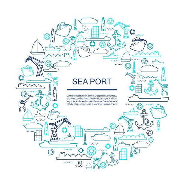 货物港口插图图片下载