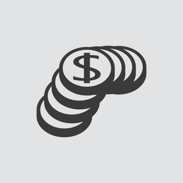 扁平风格的资金硬币隔离图标图片下载