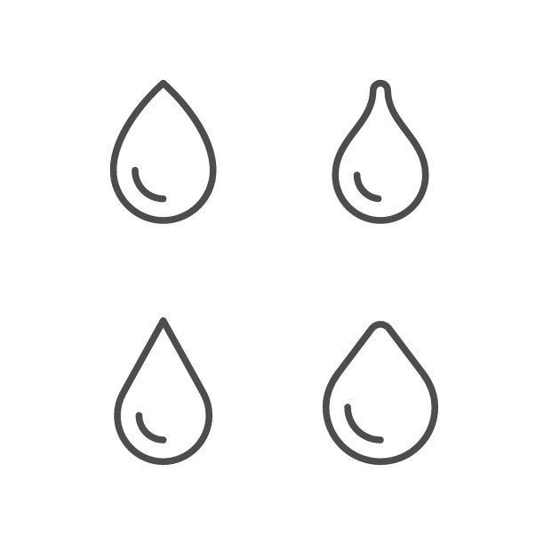 水滴线轮廓图标图片下载