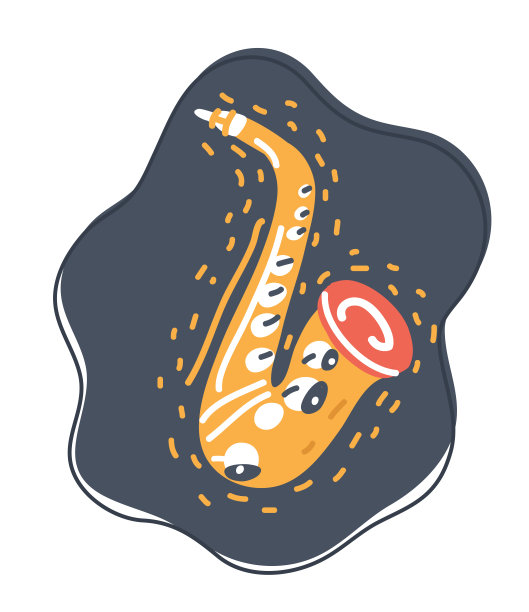 萨克斯在黑暗的背景。图片下载