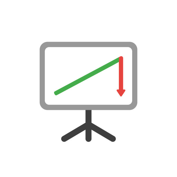 矢量图标概念销售图表箭头向上和向下移动图片下载