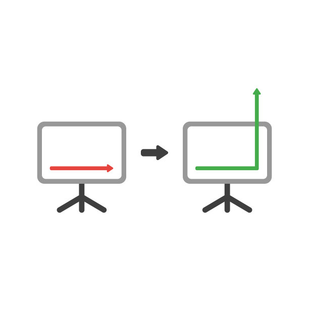 矢量图标概念销售图表箭头向下和向上移动图片下载