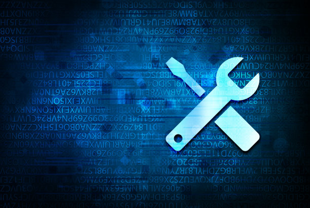 工具图标抽象蓝色背景插图设计图片下载