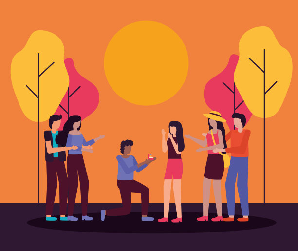 情侣浪漫的户外活动图片下载