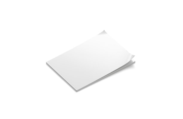 空白白色封闭杂志模型，a5侧视图图片下载