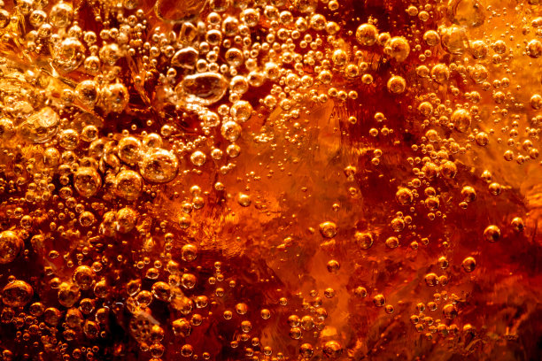 设计元素。啤酒泡沫宏观，可乐特写图片下载