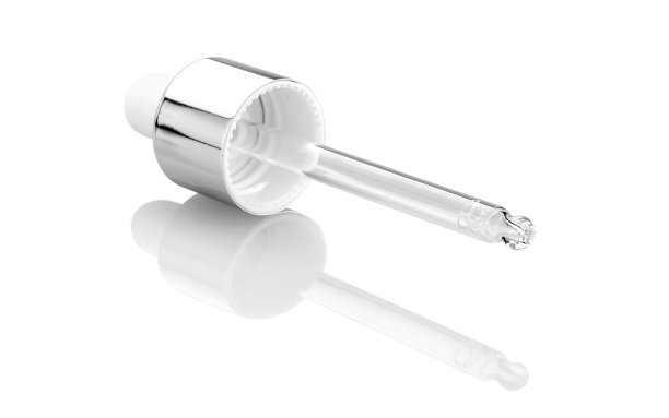 用于化妆品的玻璃管血清滴剂隔离在白色背景上图片下载