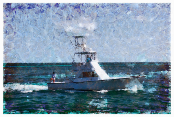 佛罗里达州迈阿密船-数字操纵图片下载