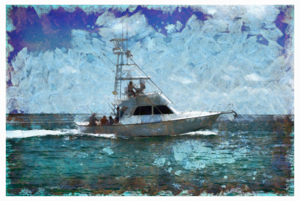 佛罗里达州迈阿密船-数字操纵图片下载