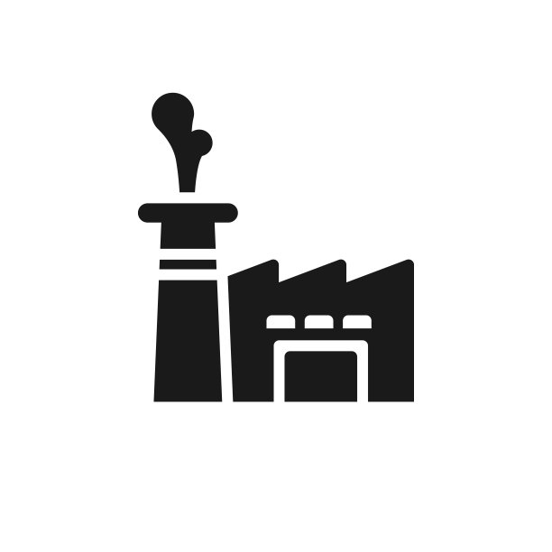 大规模生产工厂UI概念矢量图标图片下载