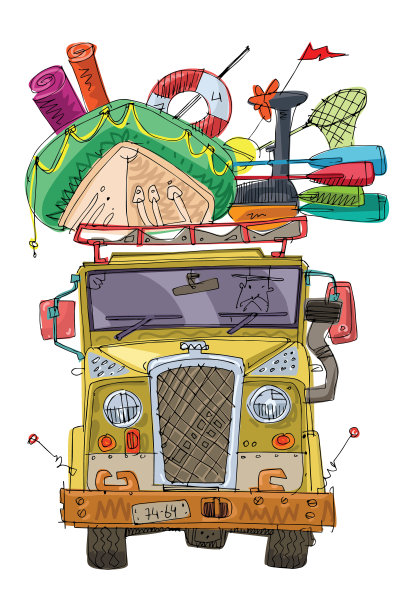 一辆可爱的老式SUV。图片下载