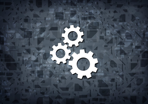 齿轮图标黑色背景图片下载