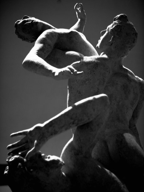 佛罗伦萨的萨宾妇女的雕像黑白图片下载