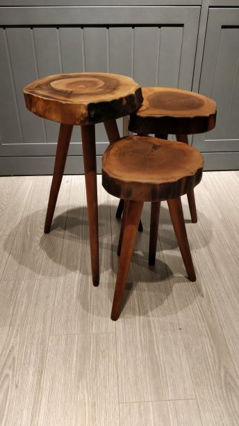 原木咖啡桌木架图片下载