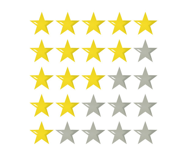 5星评级图标3d插图。独立的徽章网站或应用程序股票信息图。图片下载